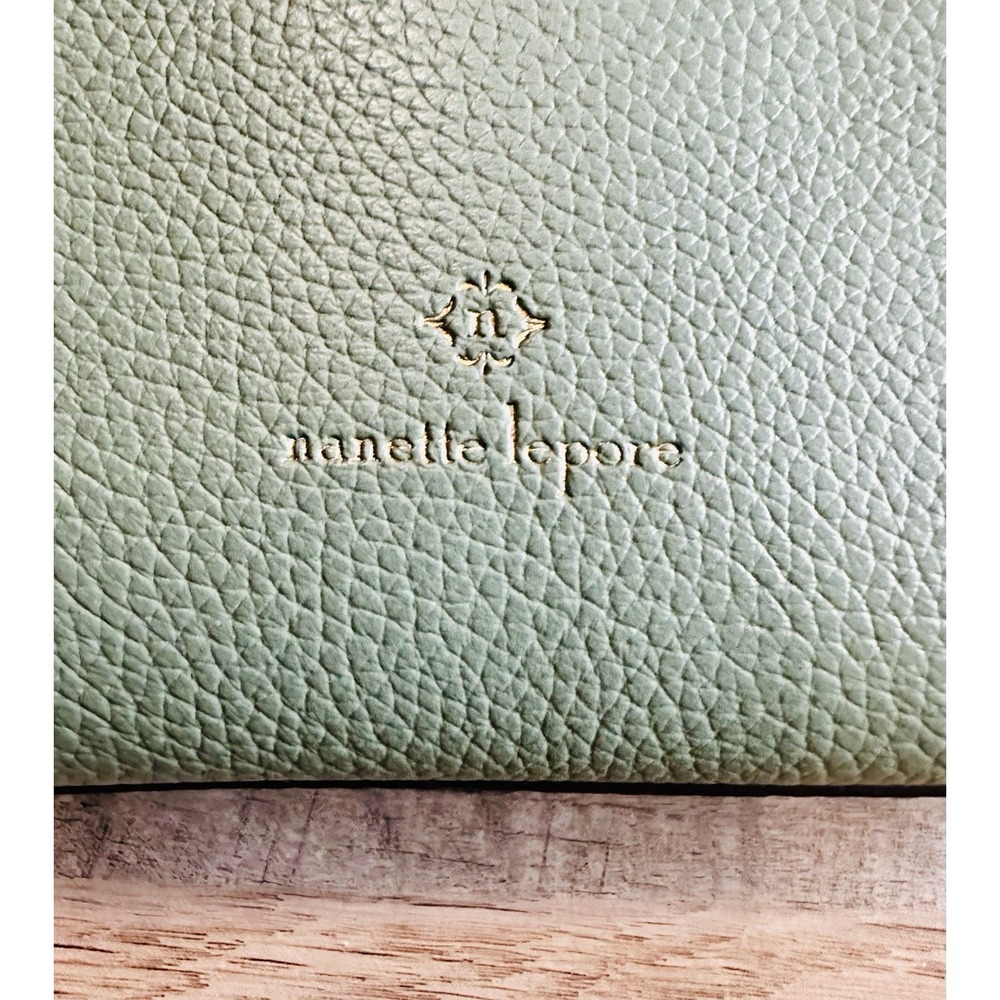 Nanette Lepore Womens Jade Sage Green Gallia Triple Section Crossbody Bag Purse - Picture 5 of 5
